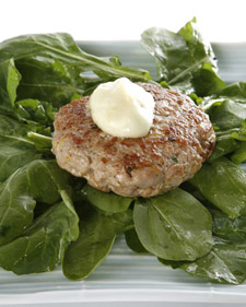 Tuna Burgers with Wasabi Mayonnaise