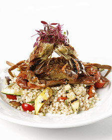 Israeli Couscous Salad with Grilled Summer Vegetables