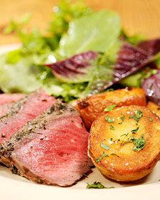 Grilled Sirloin Steak with Herbs
