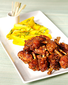 Thai Fried Chicken Wings with Hot-and-Sour Sauce and Salted Mango