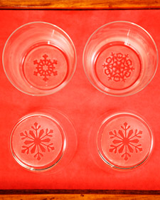 Etched Snowflake Glasses