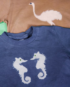 Resist-Dyeing T-shirts 