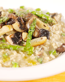 Mushroom and Asparagus Risotto