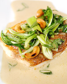 Red Snapper with Baby Bok Choy