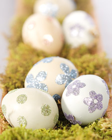 Glittered Sticker Eggs