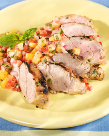 Grilled Pork Tenderloin with Fresh Fruit Salsa