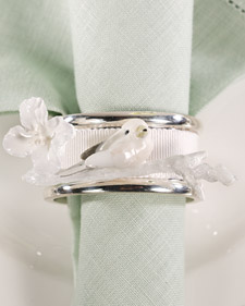 Faux-Porcelain Bird Branch