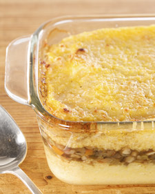 Polenta Gratin with Mushroom Bolognese