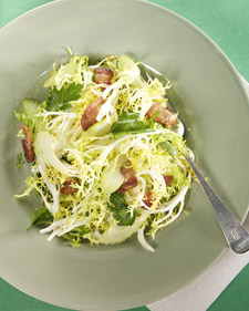 Frisee Salad with Hot Bacon Dressing