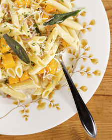 Penne with Roasted Butternut Squash, Pancetta, and Sage