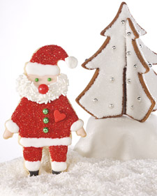 Decorated Santa Cookies