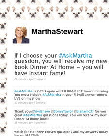 Tweeting with Martha and Emeril