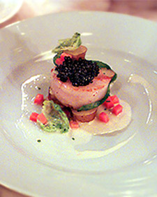 Alfred's Diver Scallops with Vegetable Ragout and Osetra Caviar