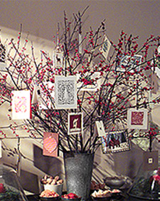 Displaying Christmas Cards: Martha Stewart