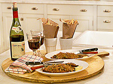 Steak-Frites with Shallot Glaze