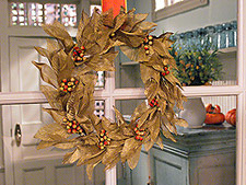 Mesh Leaf Wreath