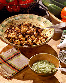 Rick's Potato and Chorizo Tacos with Avocado Salsa