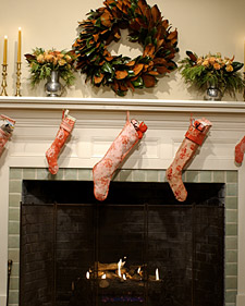 Red Damask Stocking