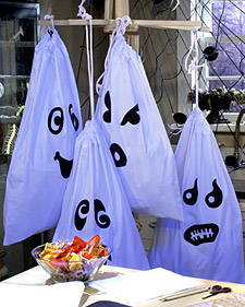 Pillowcase Trick-or-Treat Bags and more creative crafts projects, templates, tips, clip-art, patterns, and ideas on marthastewart.com :  bags indie designer projects pattern