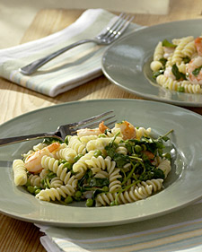 Lemon Fusilli with Shrimp
