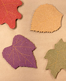 Cork Leaf Coasters
