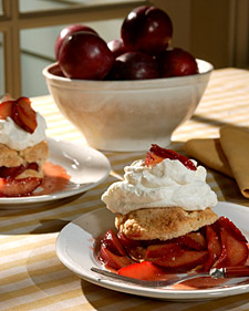 Warm Plum Shortcakes