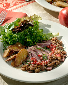 Image of Duck Breasts With Pomegranate-Walnut Sauce, Martha Stewart