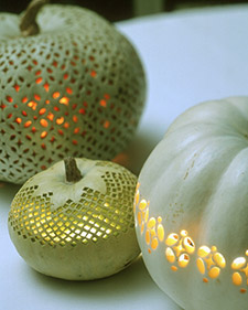 Lace-Patterned Pumpkins