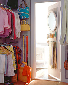 Use Pegboard in the Closet