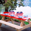 Striped Picnic Table