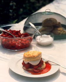 Strawberry Shortcake with Vanilla Whipped Cream