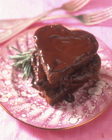 Rich Chocolate Heart Cakes