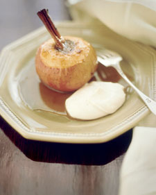Baked Apples with Spiced Ricotta and Maple Syrup