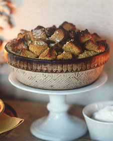 Image of Pumpkin Bread Pudding With Rum Sauce, Martha Stewart