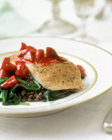 Salmon with Beets and Lentils