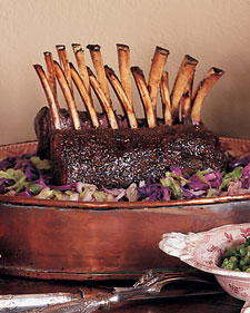 Image of Roasted Rack Of Venison With Red Currant And Cranberry Sauce, Martha Stewart