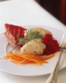 Gefilte Fish with Fresh Beet Horseradish