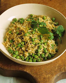 Orzo with Mint and Peas