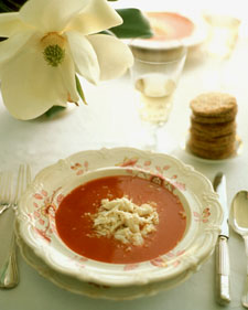 Image of Chilled Bloody Mary Soup With Crabmeat, Martha Stewart