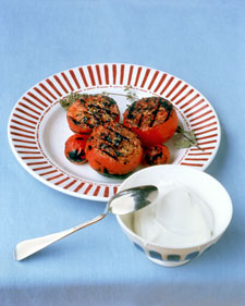 Grilled Tomatoes with Yogurt